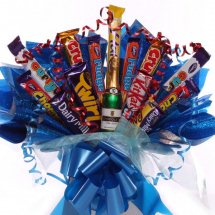 Assorted chocolates in a bouquet